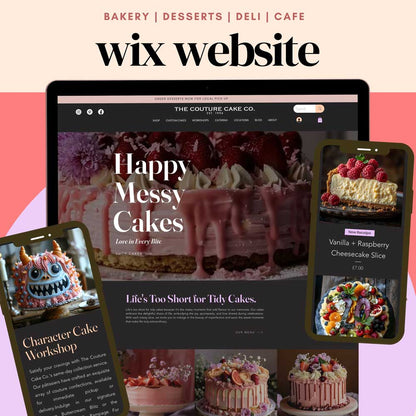 Couture Cakes  A Wix Website Template for Bakeries, Restaurants, Cafés + Catering Businesses