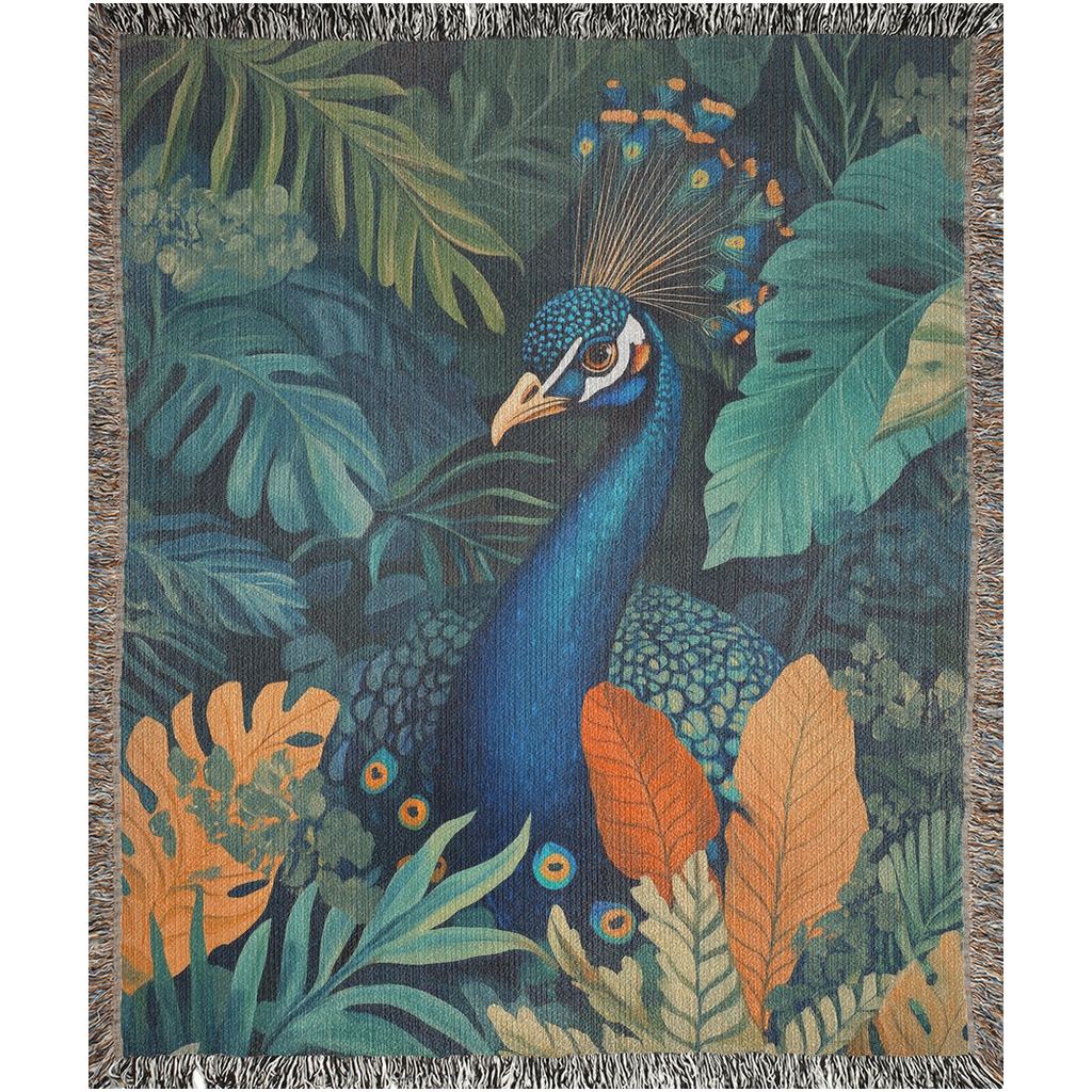 Peacock Woven Blanket