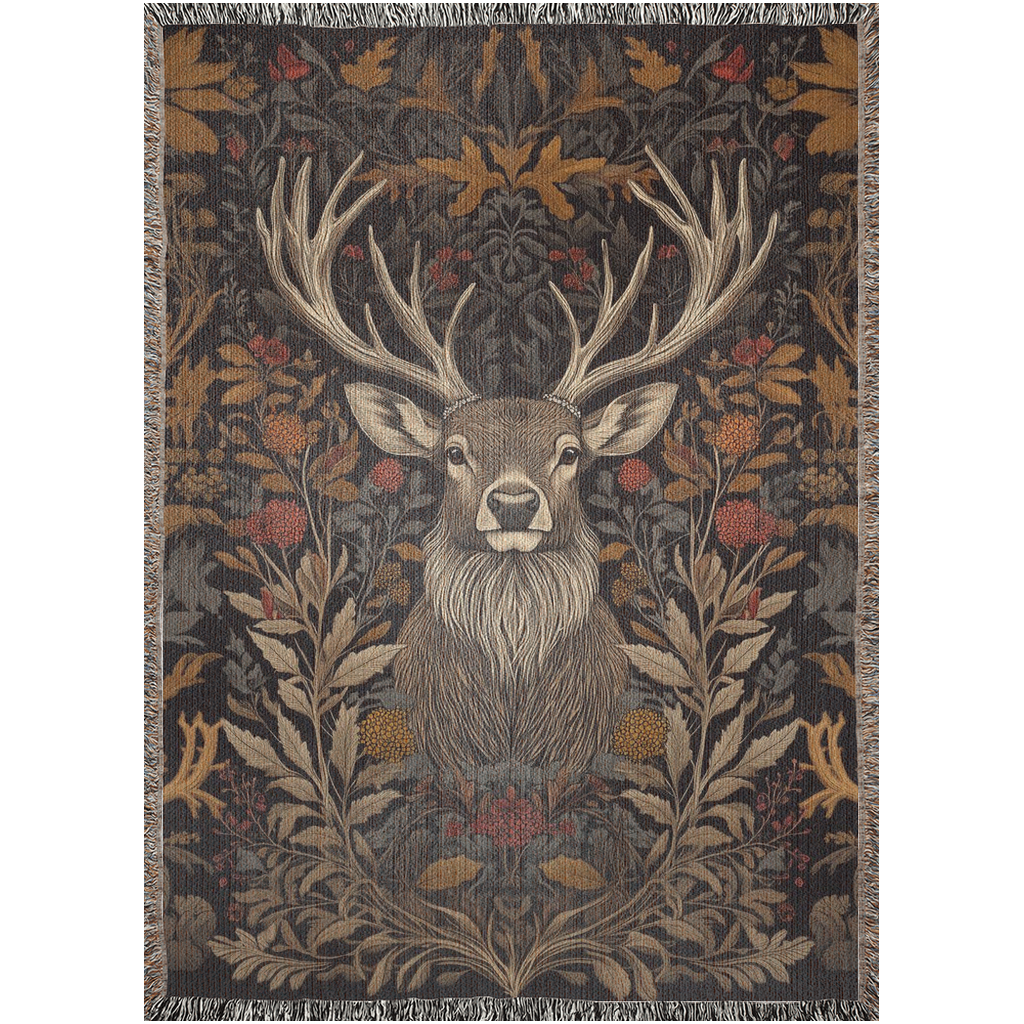 The Stag Cotton Woven Blanket