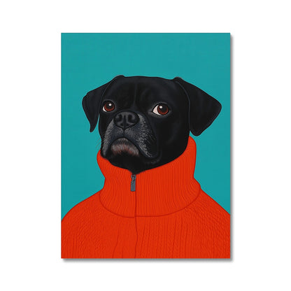 Eyes on the Pug Dog Canvas