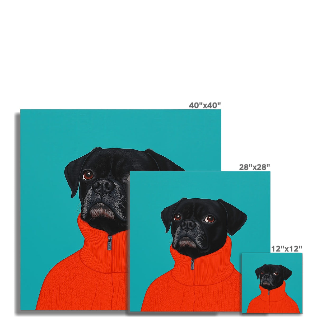 Eyes on a Pug Dog Print