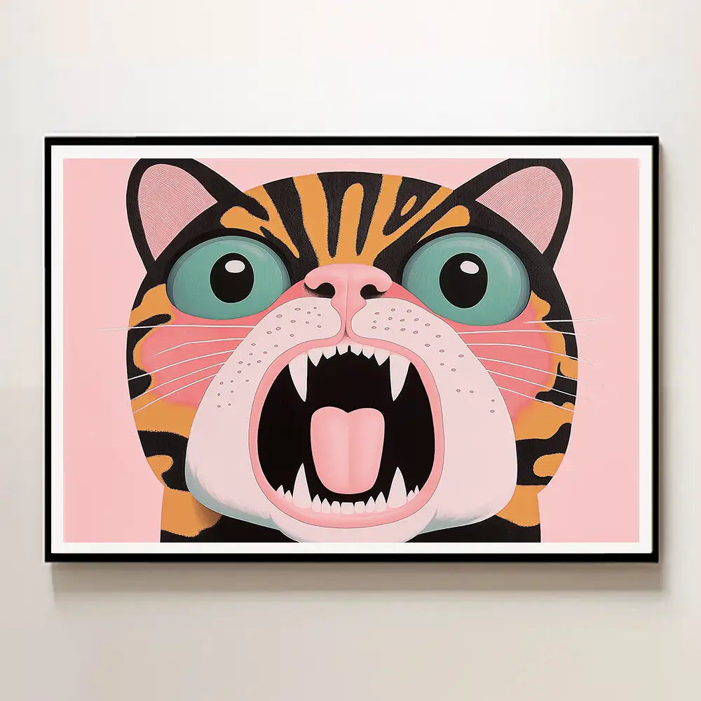 Angry Cat Print