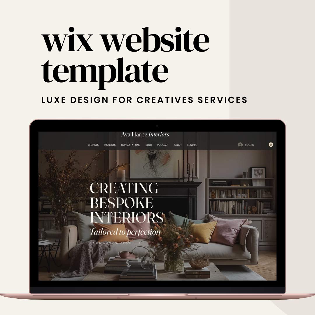 Ava . Wix Website Template for Creative Services