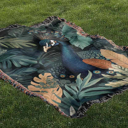 Peacock Woven Blanket