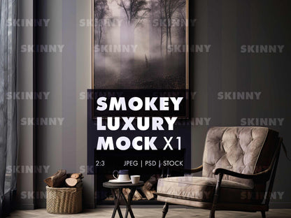 Smokey Luxury Frame Art Mock-up |  DIGITAL DOWNLOAD