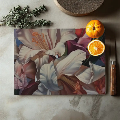 Tabla de cortar de cristal Gloria Floral