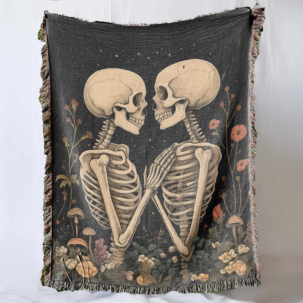 Old Lovers Cotton Woven Blanket