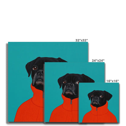 Eyes on the Pug Dog Canvas