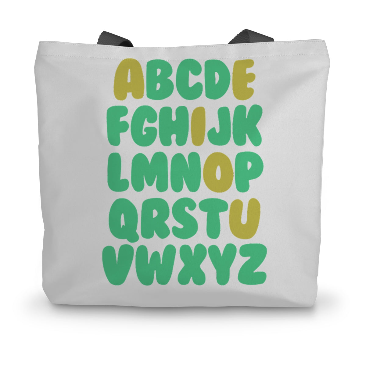 Eco-Friendly Alphabet Canvas Tote Bag