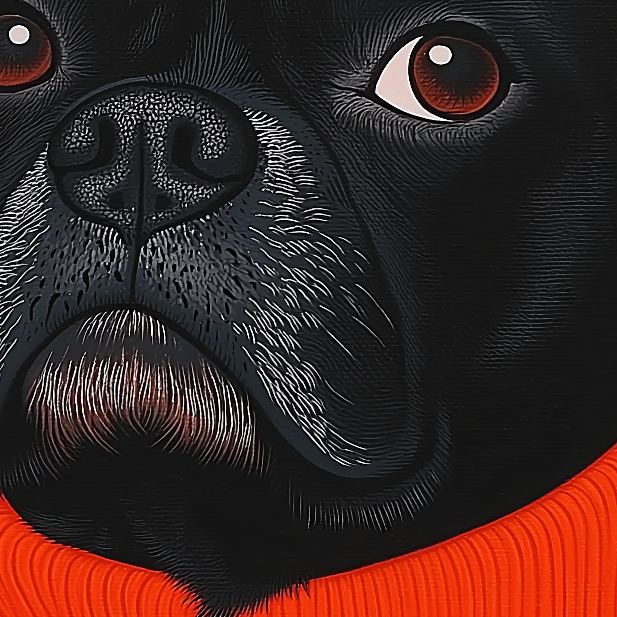 Eyes on a Pug Dog Print