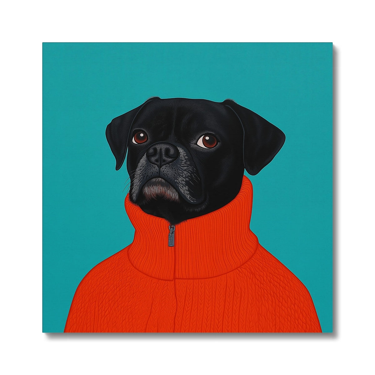 Eyes on the Pug Dog Canvas