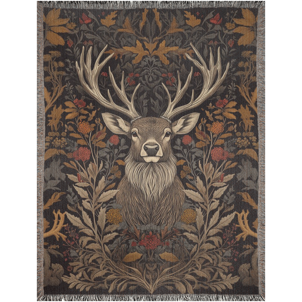 The Stag Cotton Woven Blanket