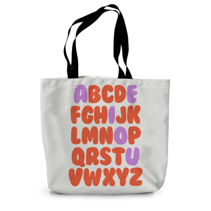 Eco-Friendly Alphabet Canvas Tote Bag