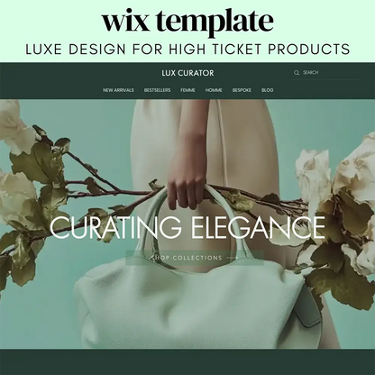 Lux Curator . Wix Template for Fashion + Luxury Goods