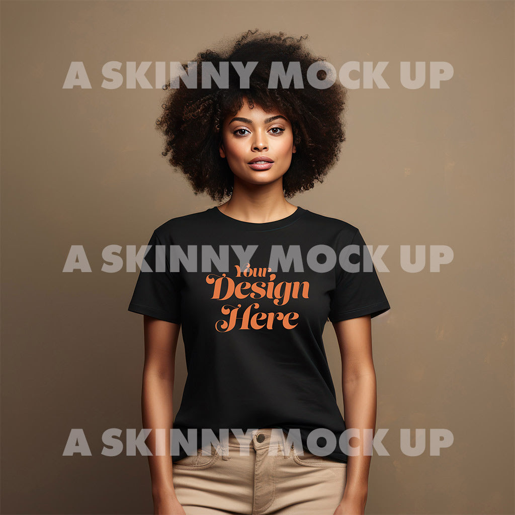 Womans Black T-shirt Mock Up  |  DIGITAL DOWNLOAD