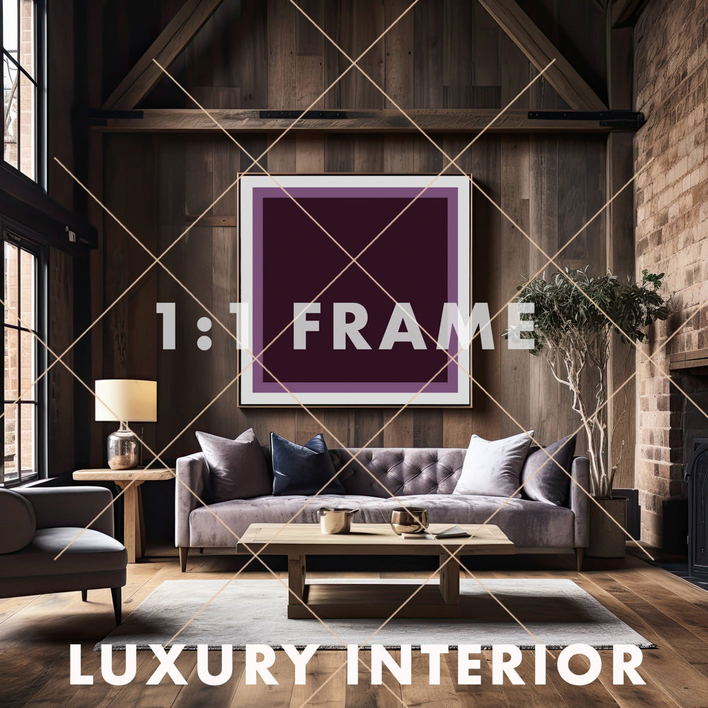 8 Rustic Luxury Interior Square Frame Art Mock-up |  DIGITAL DOWNLOAD