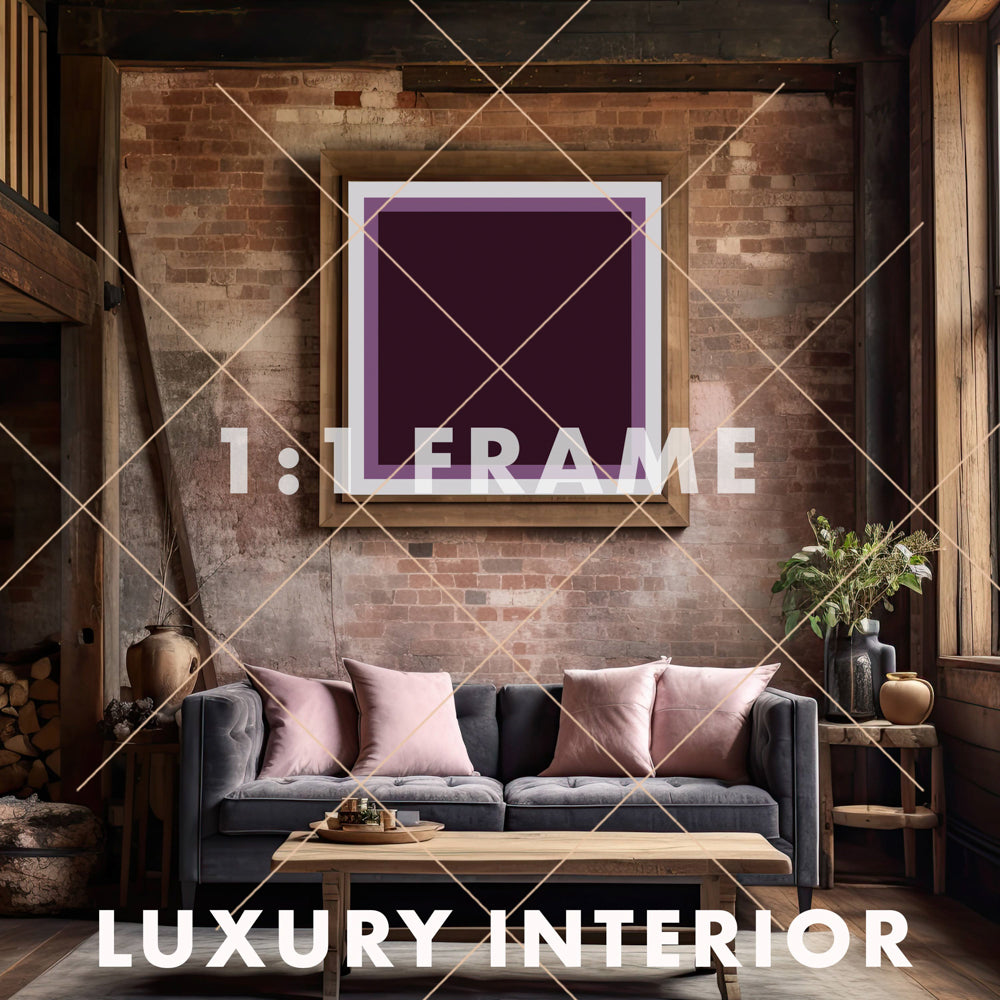 8 Rustic Luxury Interior Square Frame Art Mock-up |  DIGITAL DOWNLOAD