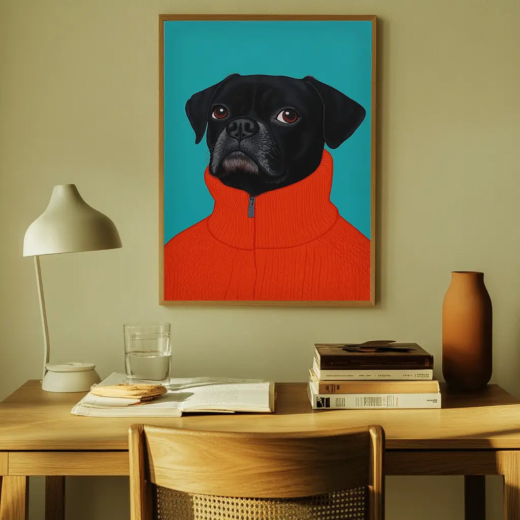 Eyes on a Pug Dog Print