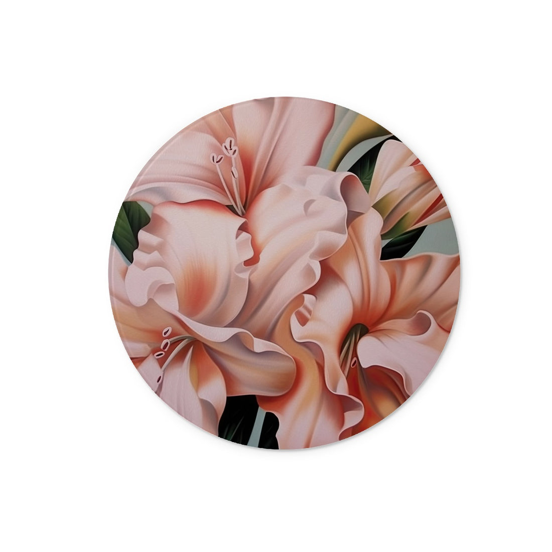 Florales Clementinen-Glasschneidebrett