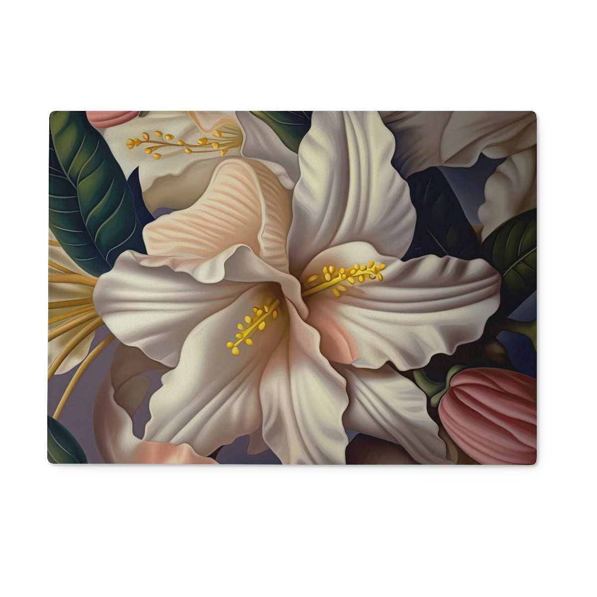 Floral Ayana Glass Chopping Board