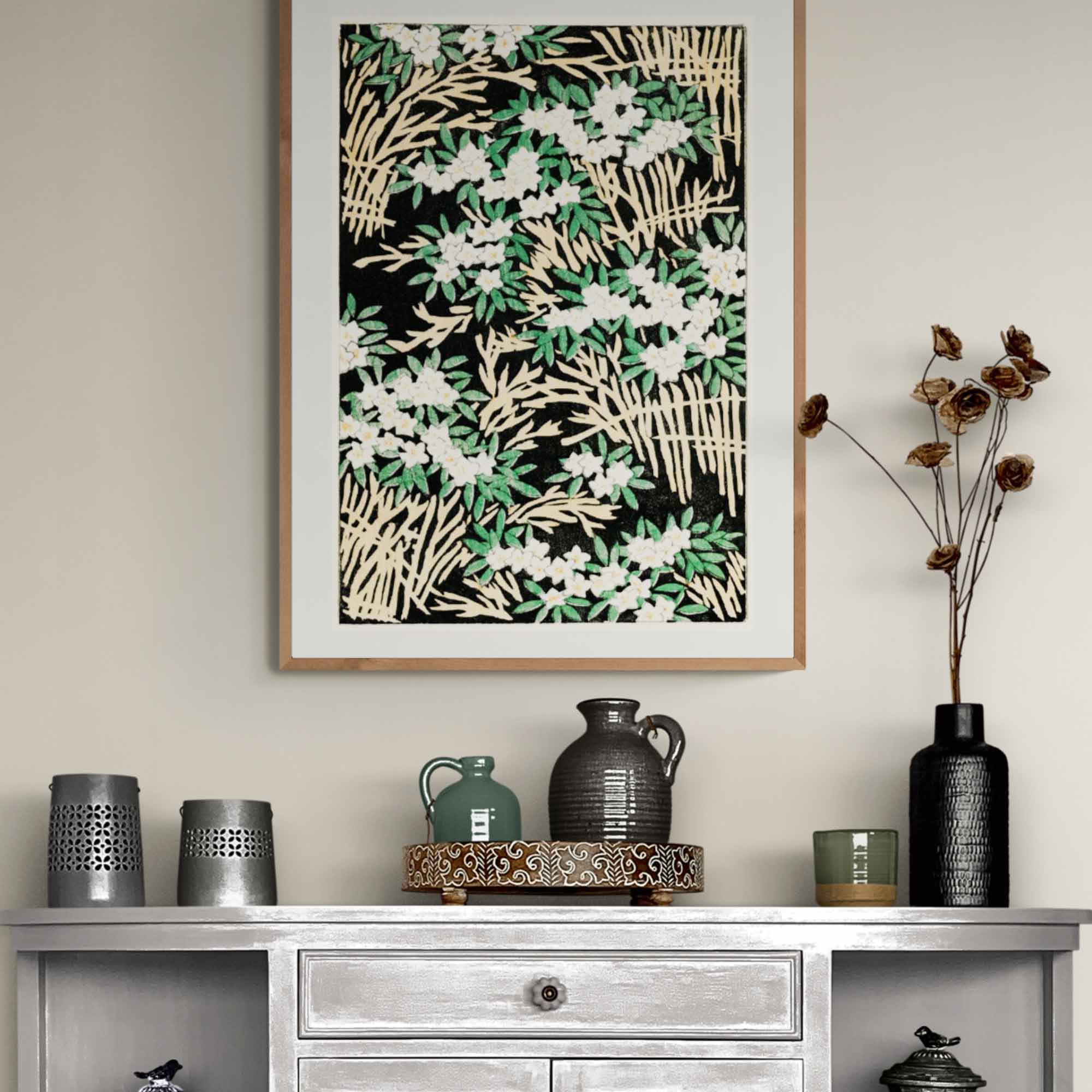 Forest Illustration Vintage Print by Seitei