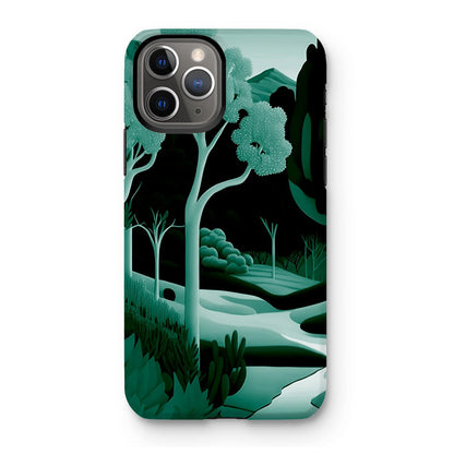Duo Tone Trail Green Tough Phone Case iPhone 11 Pro