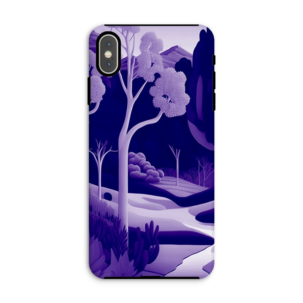 Duo Tone Trail Purple Tough Phone Case iPhone XS Max