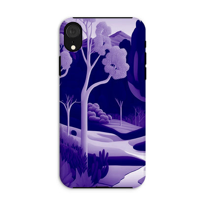 Duo Tone Trail Purple Tough Phone Case iPhone XR