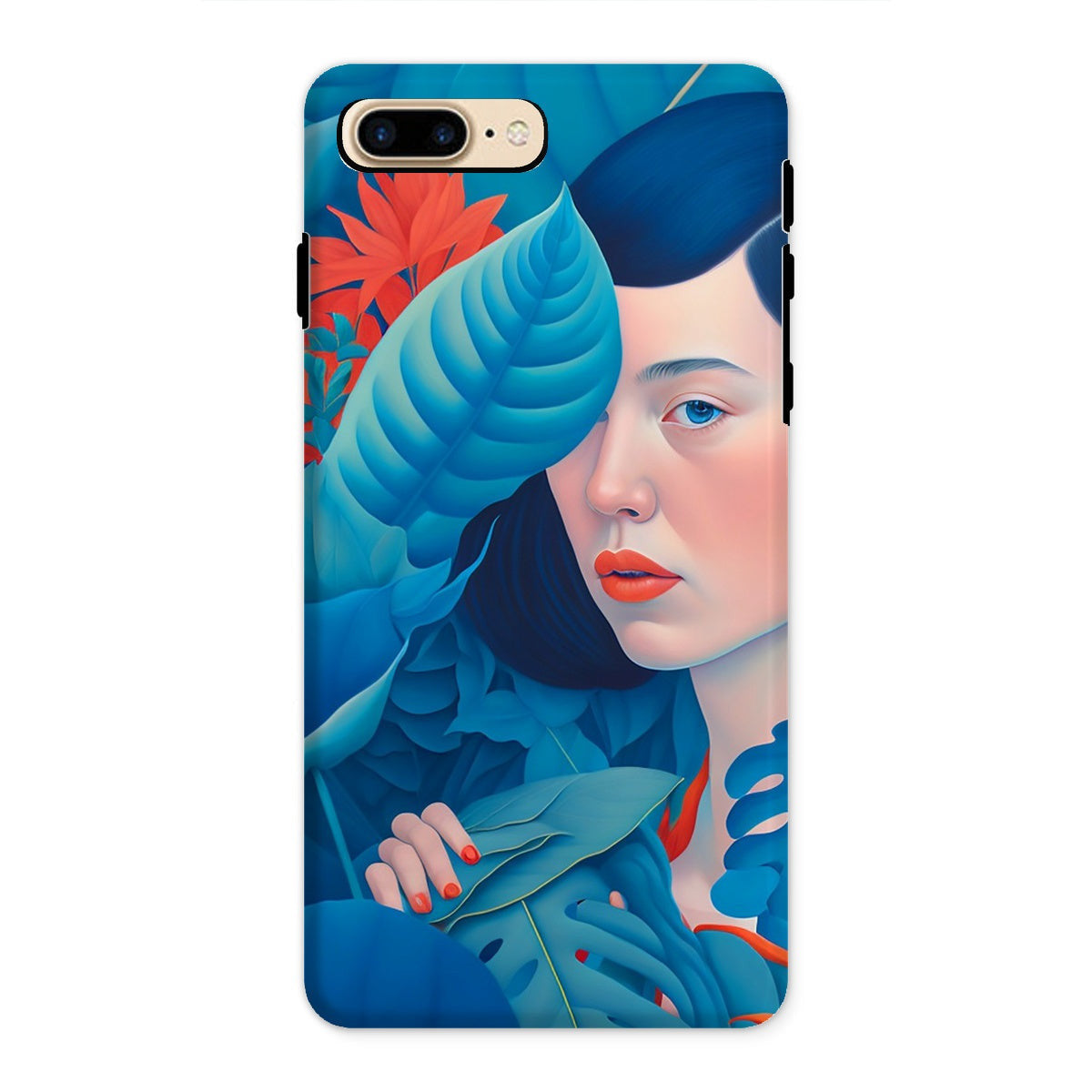 Lady in the Leaves Tough Phone Case iPhone 8 Plus
